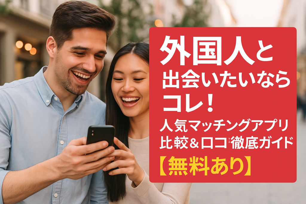 外国人と出会いたいならコレ！人気マッチングアプリ比較＆口コミ徹底ガイド【無料あり】　